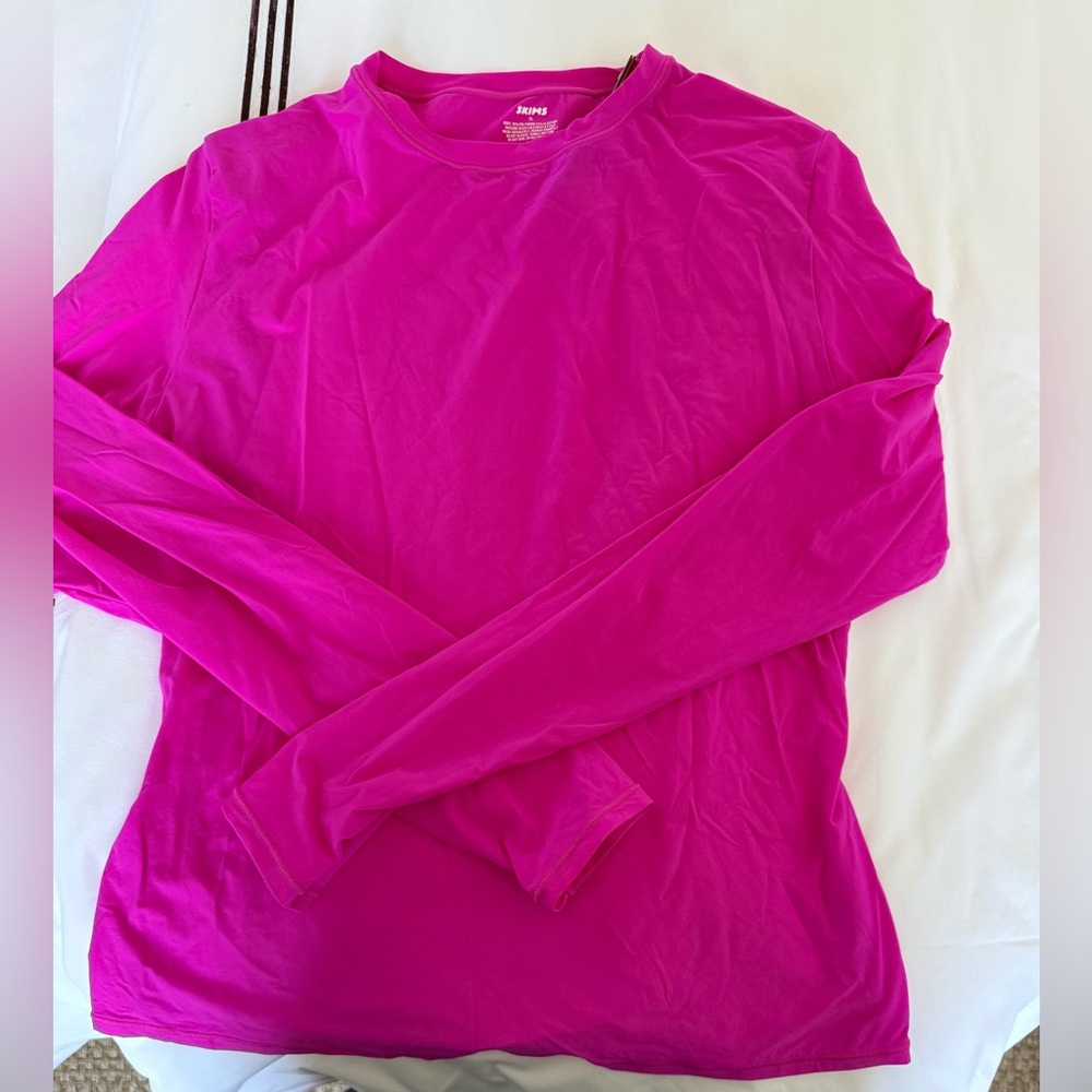 SKIMS Fuchsia Long Sleeve Top